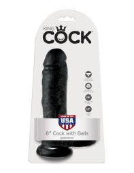Фаллоимитатор King Cock 8 Cock with Balls Black