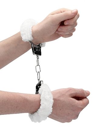 Белые наручники Beginner&#039;s Handcuffs Furry