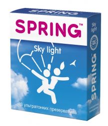 Ультратонкие презервативы Spring Sky Light №3
