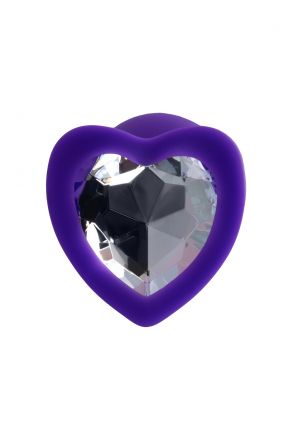 Фиолетовая анальная втулка ToDo Diamond Heart Small