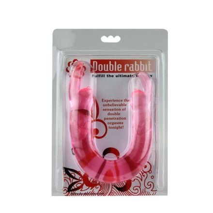 Двойной фаллоимитатор Double Rabbit Pink