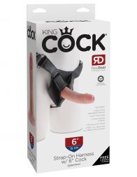 Страпон King Cock Strap-on Harness 6 Cock Flesh