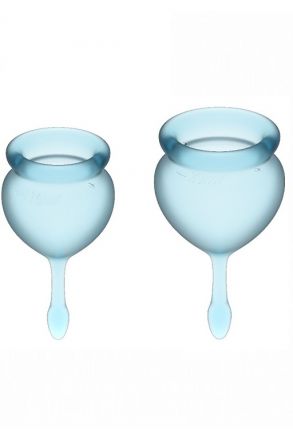 Набор менструальных чаш Satisfyer Feel good Menstrual Cup light blue