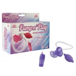 Розовая помпа с вибрацией розовая Pump n's play Suction Mouth