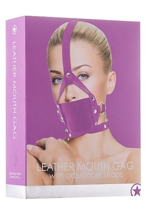 Кляп Leather Mouth Gag Purple