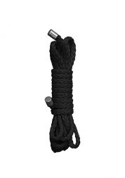 Черная веревка для бондажа Kinbaku Mini Rope 1,5 метра