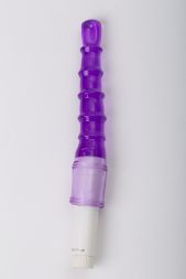 Фиолетовый ребристый анальный вибратор #47168