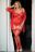 Красный эротический корсет с пажами Dafne размер XXL