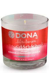 Вкусовая массажная свеча Dona Kissable Massage Candle Strawberry Souffle