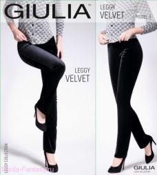 Леггинсы черные Giulia Leggy Velvet размер SM