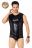 Мужской черный костюм сетка wetlook SoftLine Collection размер XL