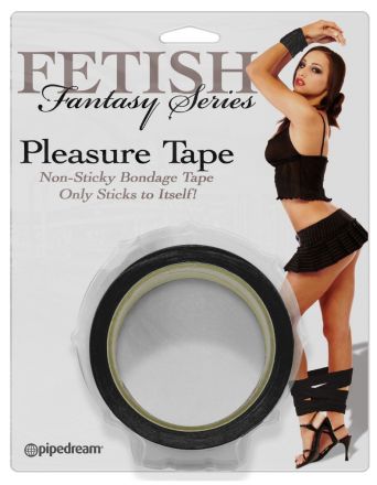 Черный бондажный скотч Pleasure Tape