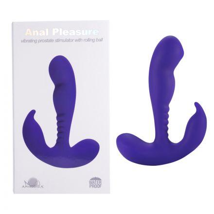 Стимулятор простаты Anal Vibrating Prostate Stimulator with Rolling Ball Purple