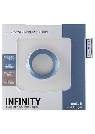 Эрекционное кольцо Infinity Thin Medium Blue
