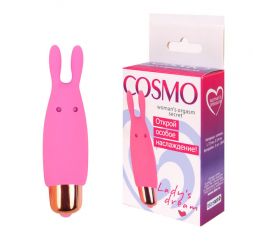 Розовый мини-вибратор кролик Cosmo