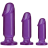 Набор фиолетовых анальных пробок Crystal Jellies